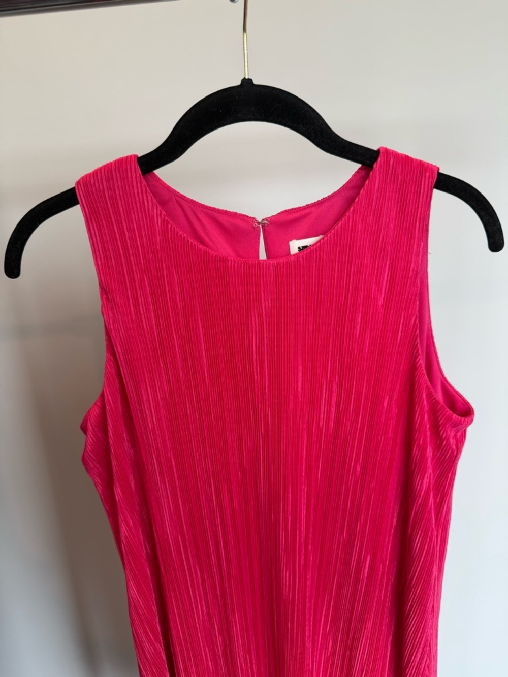 NWT Anne Klein Hot Pink Shift Midi Dress XS - Picture 3 of 9